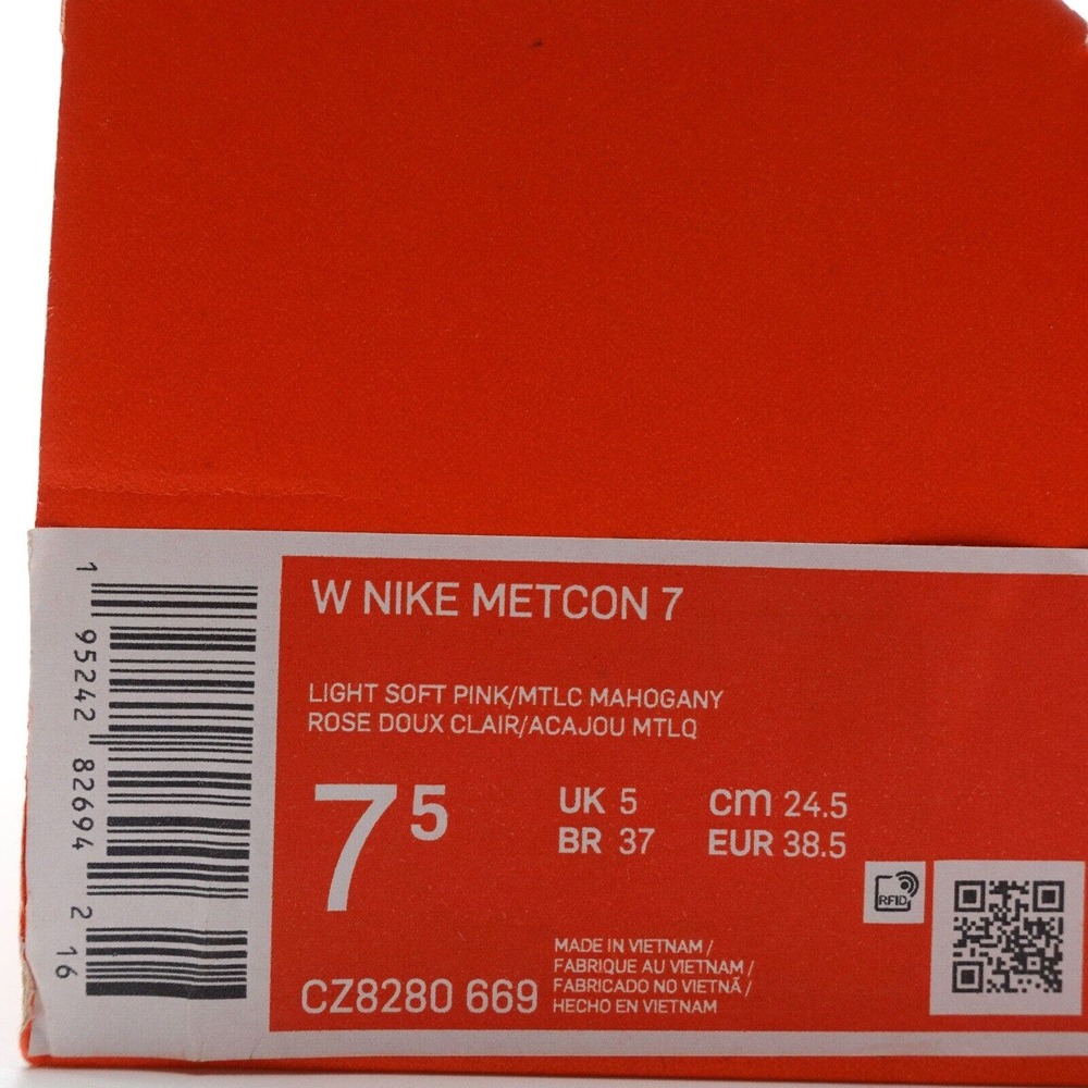 Nike Metcon 7 Light Soft Pink Mahogany Training Shoes Womens Size 7.5 CZ8280-669 - Picture 12 of 12